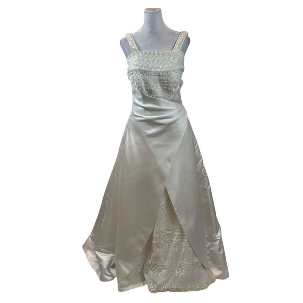 Haute Couture Maggie Sottero Beaded Top Lace‎ Up Back Bridal Gown Size 12